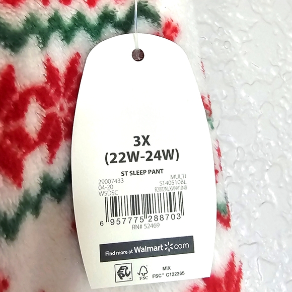 Womens fleece sleep pants 3x - Picture 6 of 6